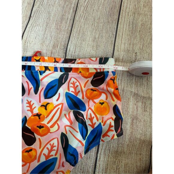 Anthro Solid and Striped The Cora Bottom in Orange Tree Print Size S - Picture 9 of 10